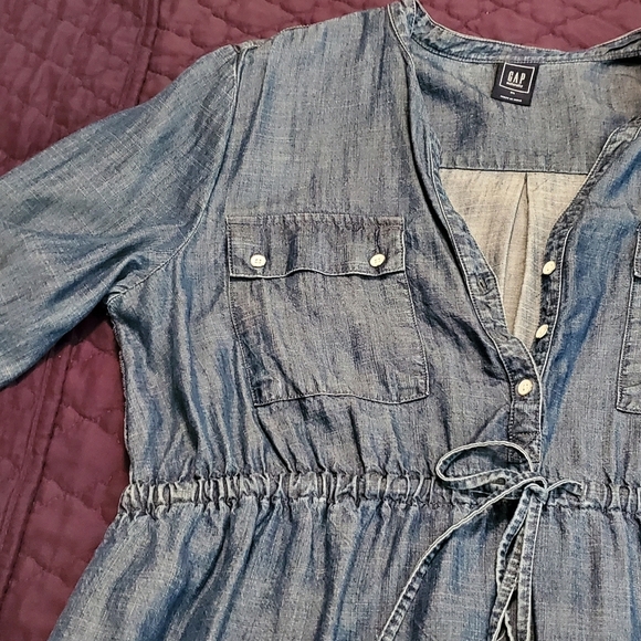 Gap- Used once, denim maternity dress. - Picture 7 of 7